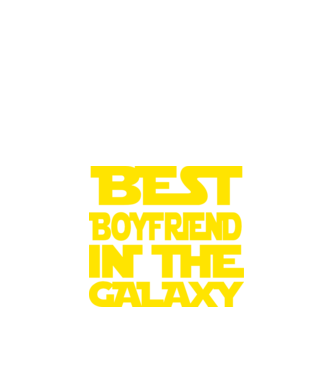 best boyfriend in the galaxy model negru pe tricou