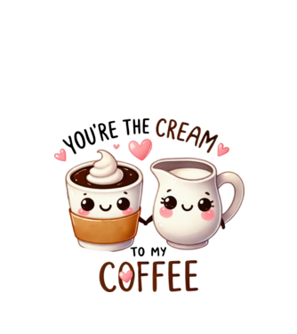 Cream to my Coffee model alb pe tricou