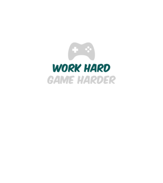 Work hard, game harder model negru pe tricou