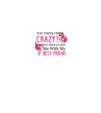 Crazy Friend Unicorn model alb pe tricou