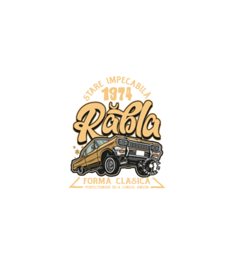 Rablă 1975 model negru pe tricou
