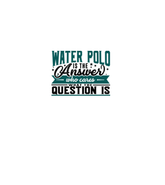 Sport is the answer JUCĂTOR POLO PE APĂ model alb pe tricou
