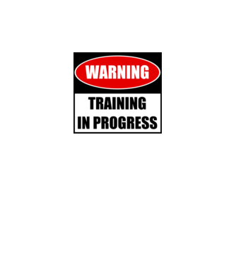 Warning Training In Progress model dusty pink pe tricou