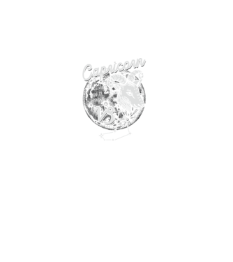 Zodiac femeie CAPRICORN retro model negru pe tricou