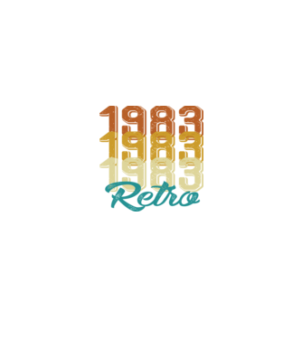 Retro 1983 model negru pe tricou