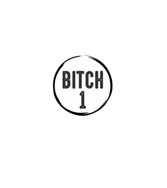 BITCH 1 model gri pe tricou