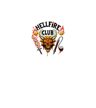 Hellfire ok model alb pe tricou