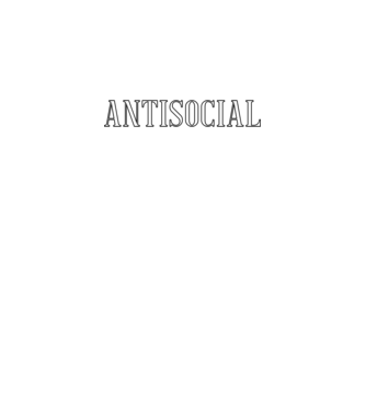 Antisocial model negru pe tricou