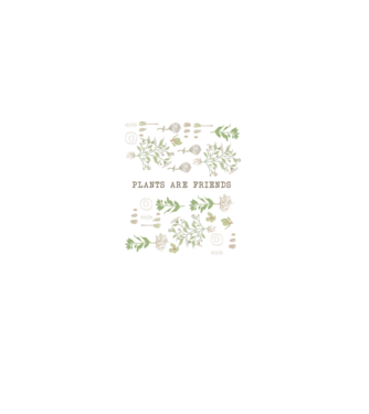 Plants are friends model alb pe tricou