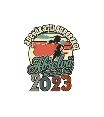 Adevărații supereroi model alb pe tricou