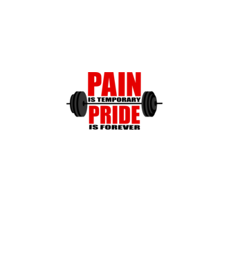 Pain is temporary model albastru jeanși pe tricou