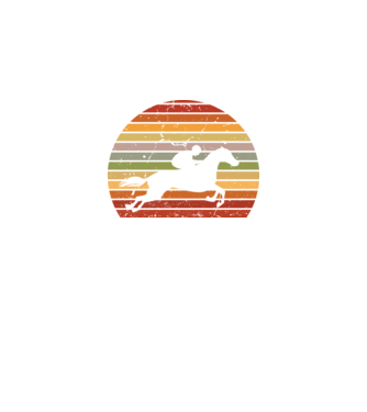 horse race model negru pe tricou