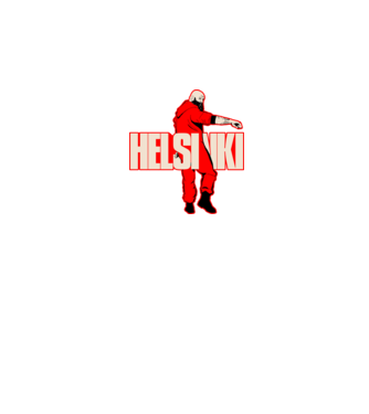 helsinki la casa de papel model negru pe tricou