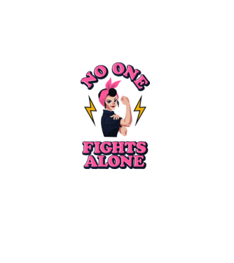 No one fights alone pinup model alb pe tricou
