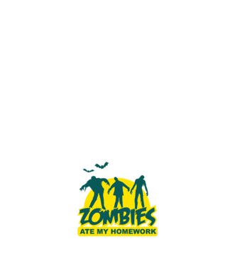 Zombies ate my homework model negru pe tricou