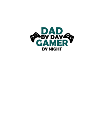 Dad by day gamer by night model alb pe tricou