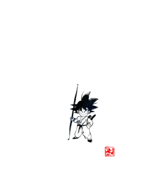 son goku art model negru pe tricou