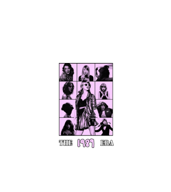 Taylor Swift ERAS lilac model negru pe tricou