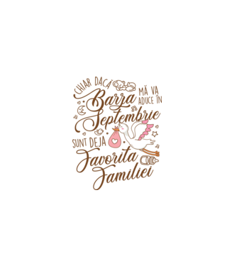 Favorita familiei SEPTEMBRIE model alb pe tricou
