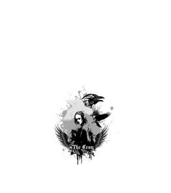 The Crow model alb pe tricou