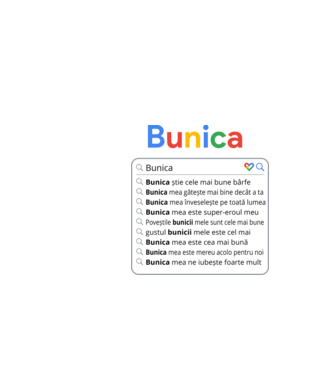 căutare Google Bunica model negru pe tricou