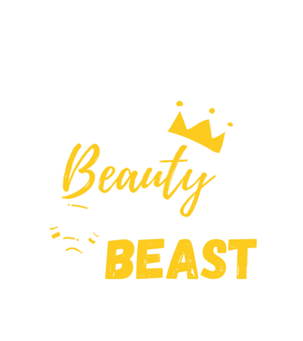 Wake Up Beauty Time To Beast model alb pe tricou