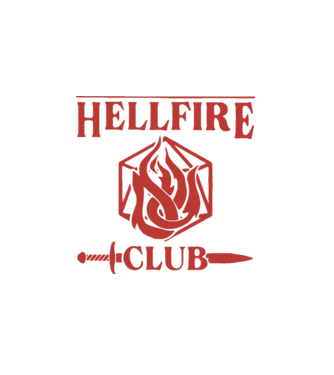 hellfire club 85 model alb pe tricou