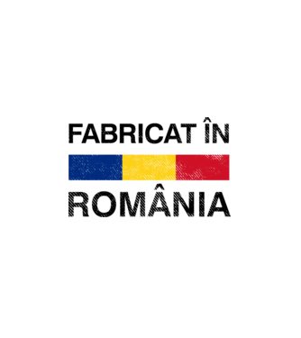 Fabricat în România model alb pe tricou