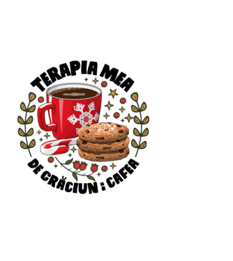 Cană de cafea de Crăciun  model alb pe tricou