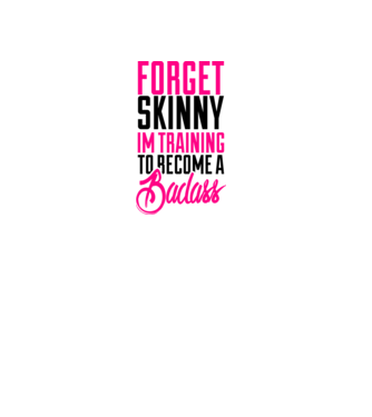 Forget Skinny model alb pe tricou