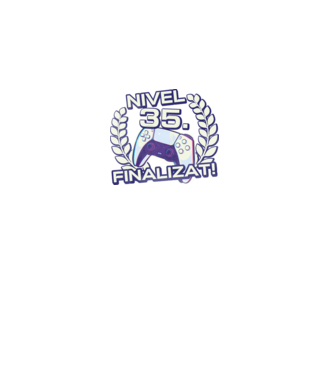 Nivel 35 finalizat! model negru pe tricou
