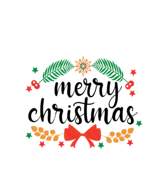Merry christmas model alb pe tricou