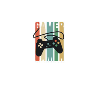 Gamer Controller model negru pe tricou