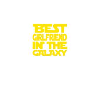 best girlfriend in the galaxy model negru pe tricou