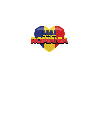 Romania heart model negru pe tricou