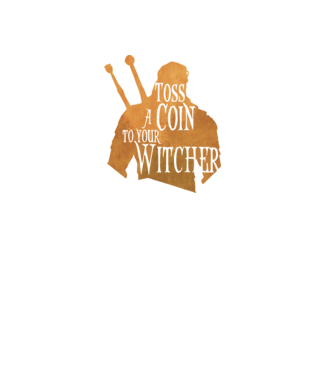 Toss a Coin to your Witcher model negru pe tricou