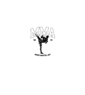 MMA model negru pe tricou
