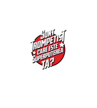 sunt trompetist, care este superputerea ta? model negru pe tricou