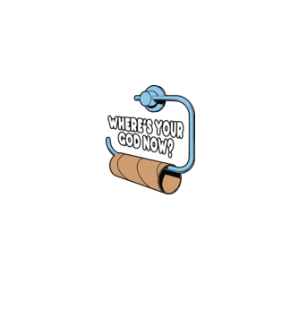 Where's your god now model albastru jeanși pe tricou