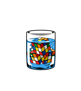 Rubik Ice model alb pe tricou