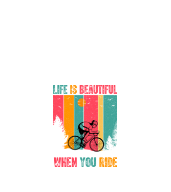 Beautiful ride model negru pe tricou