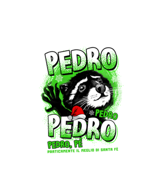 Pedro pedro christmas model alb pe tricou