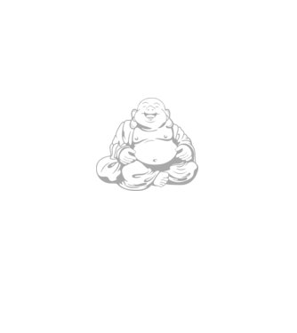 fat buddha model negru pe tricou