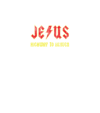 JESUS HIGHWAY TO HEAVEN model negru pe tricou