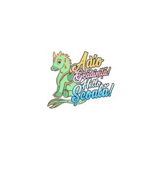 Adio grădiniță! Hello școală! model roz deschis pe tricou