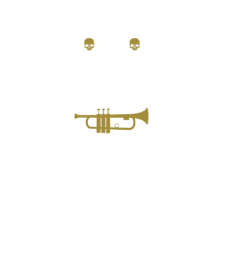 I play heavy metal trumpet model negru pe tricou