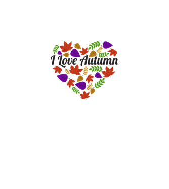 I love autumn model alb pe tricou