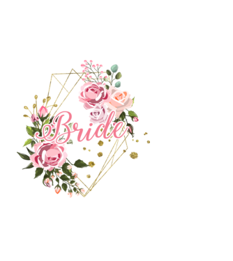 BRIDE roses floral model negru pe tricou