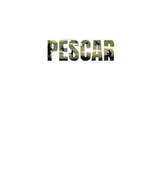 PESCAR model negru pe tricou