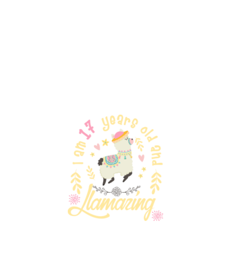 Birthday Llamazing 17 years old model negru pe tricou
